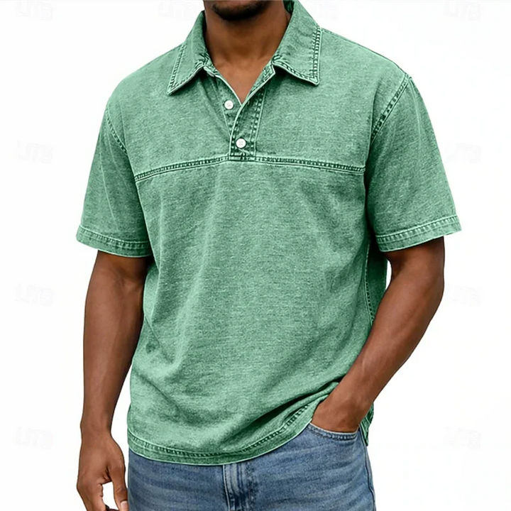 Overhemd heren | Vintage zomer shirt met knopen