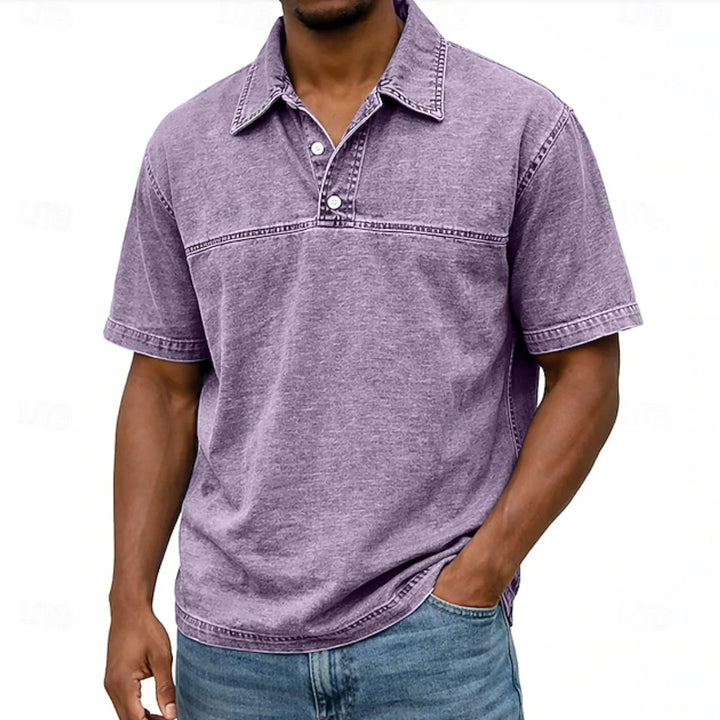 Overhemd heren | Vintage zomer shirt met knopen
