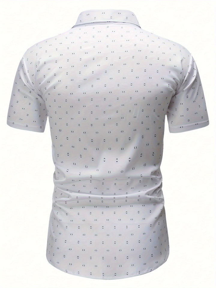 Overhemd heren | Zomer overhemd met subtiele print