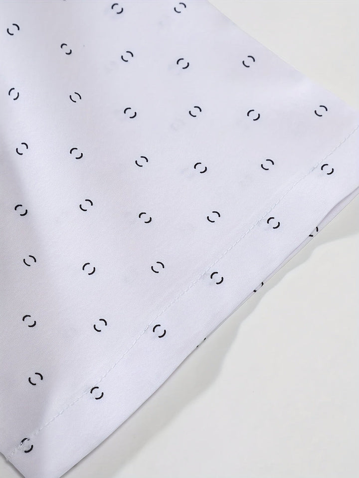 Overhemd heren | Zomer overhemd met subtiele print