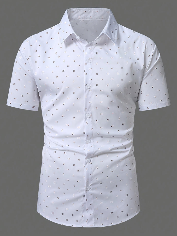 Overhemd heren | Zomer overhemd met subtiele print