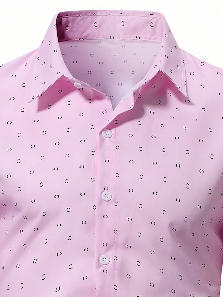 Overhemd heren | Zomer overhemd met subtiele print