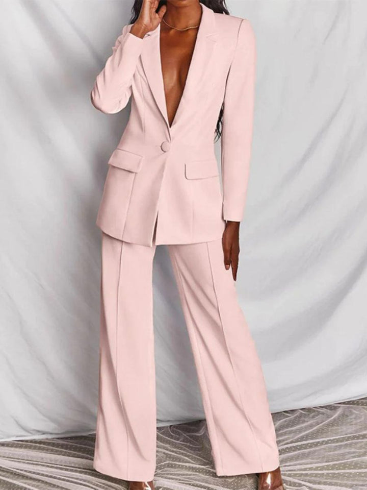 Pak dames | Elegante 2 delige blazer set met lange mouw
