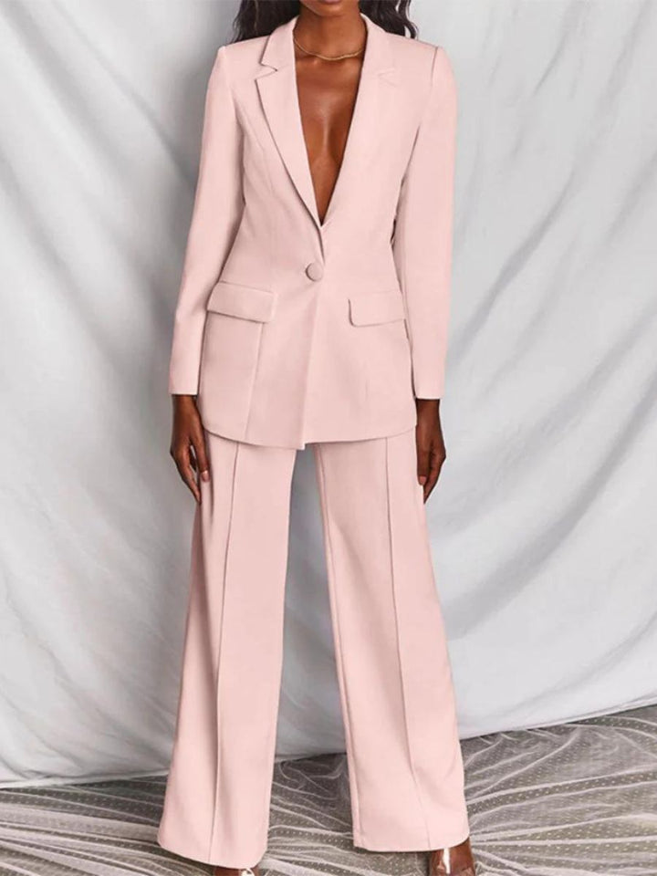 Pak dames | Elegante 2 delige blazer set met lange mouw