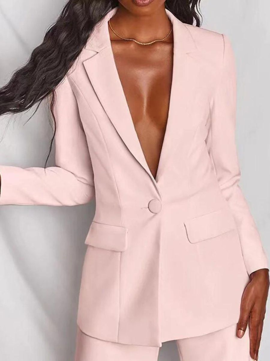 Pak dames | Elegante 2 delige blazer set met lange mouw