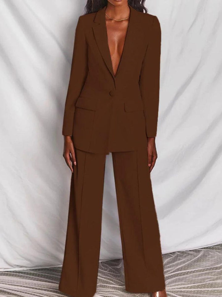 Pak dames | Elegante 2 delige blazer set met lange mouw