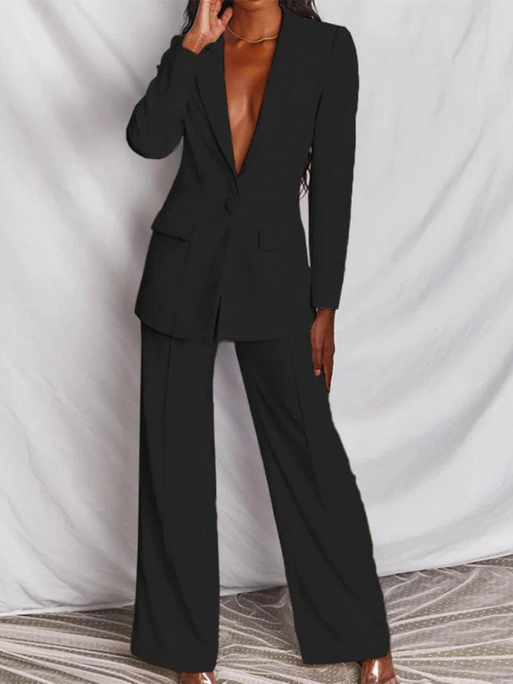 Pak dames | Elegante 2 delige blazer set met lange mouw