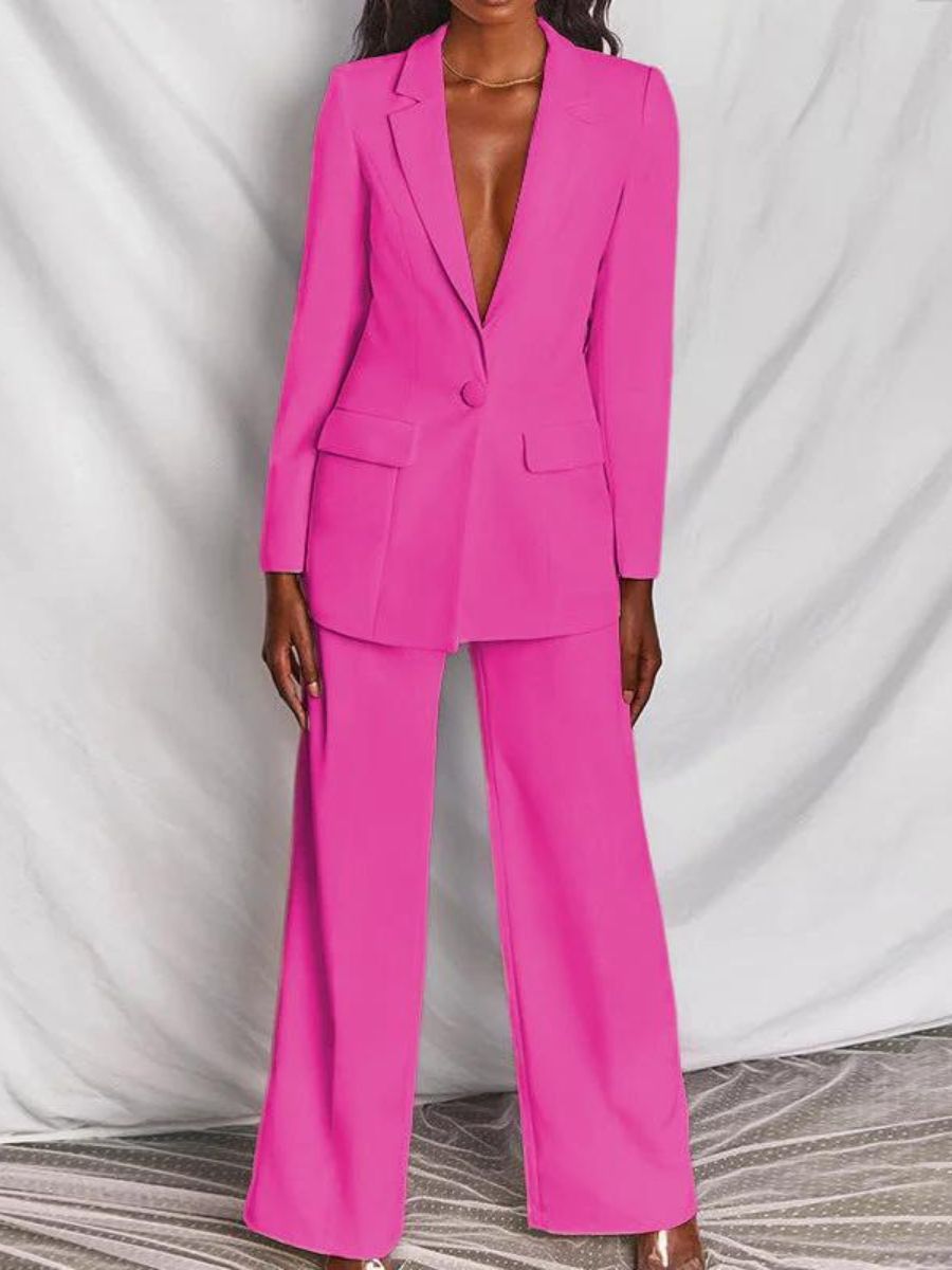 Pak dames | Elegante 2 delige blazer set met lange mouw