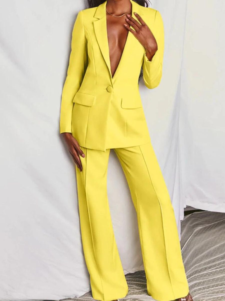 Pak dames | Elegante 2 delige blazer set met lange mouw