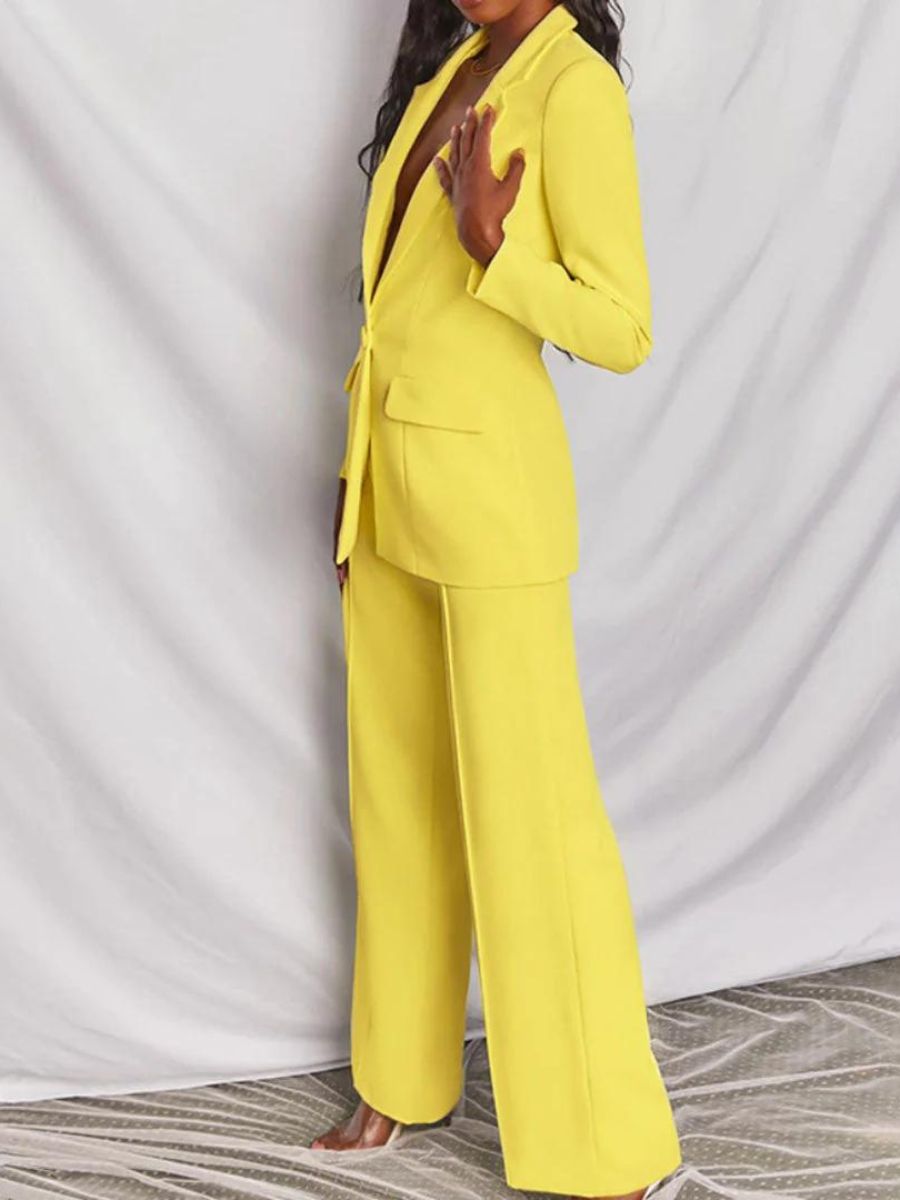 Pak dames | Elegante 2 delige blazer set met lange mouw