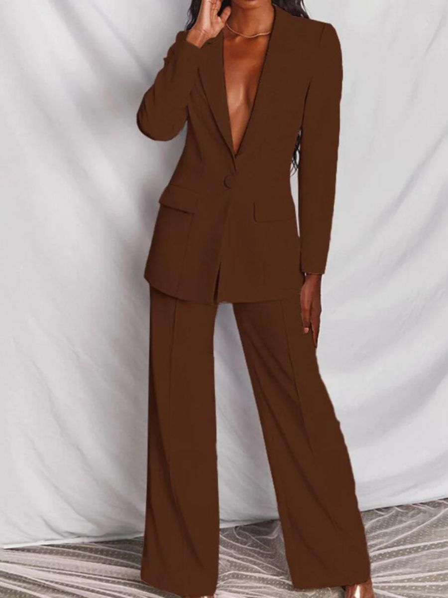 Pak dames | Elegante 2 delige blazer set met lange mouw