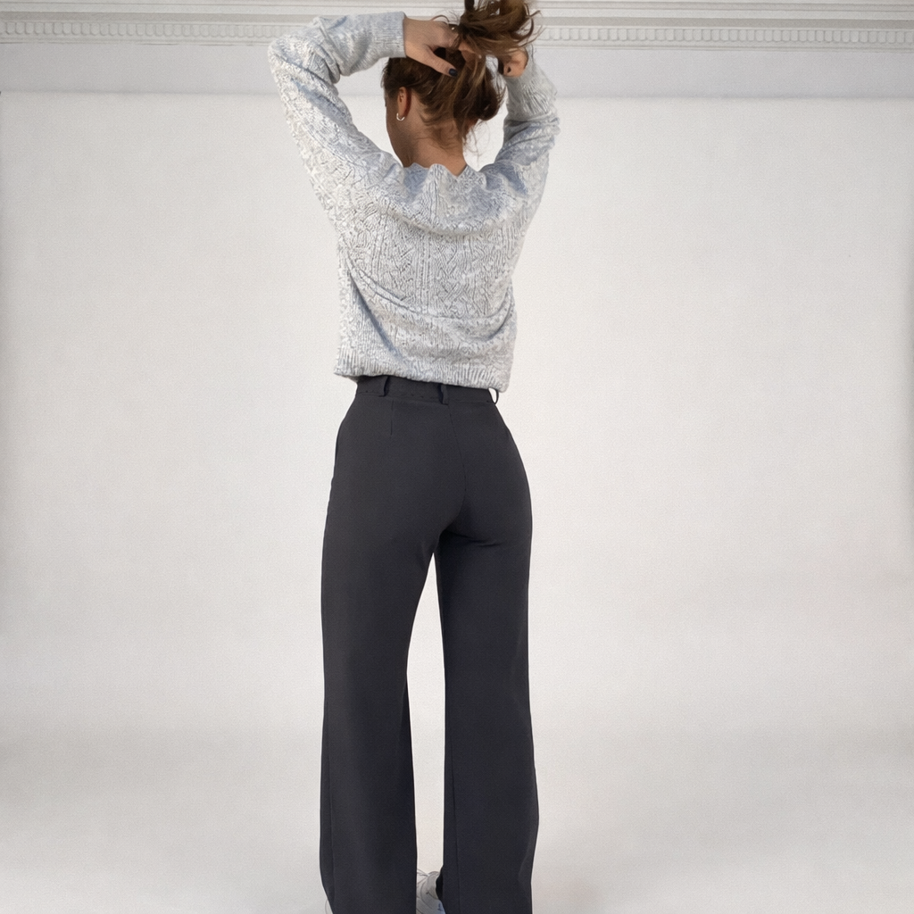 Pantalon dames | High waist broek met rechte pijpen