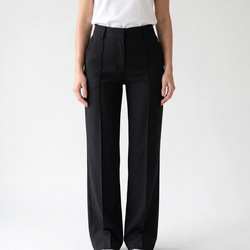 Pantalon dames | High waist broek met rechte pijpen