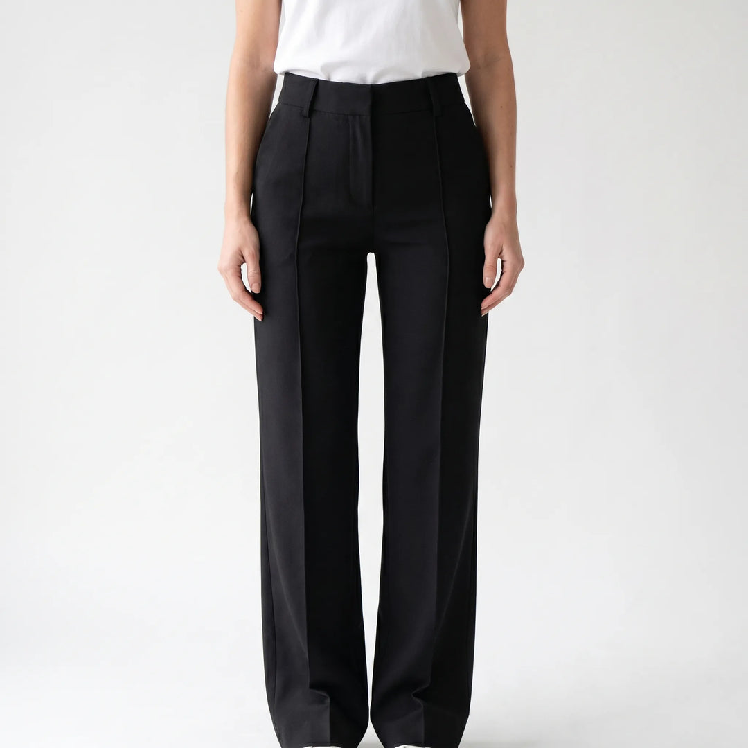 Pantalon dames | High waist broek met rechte pijpen