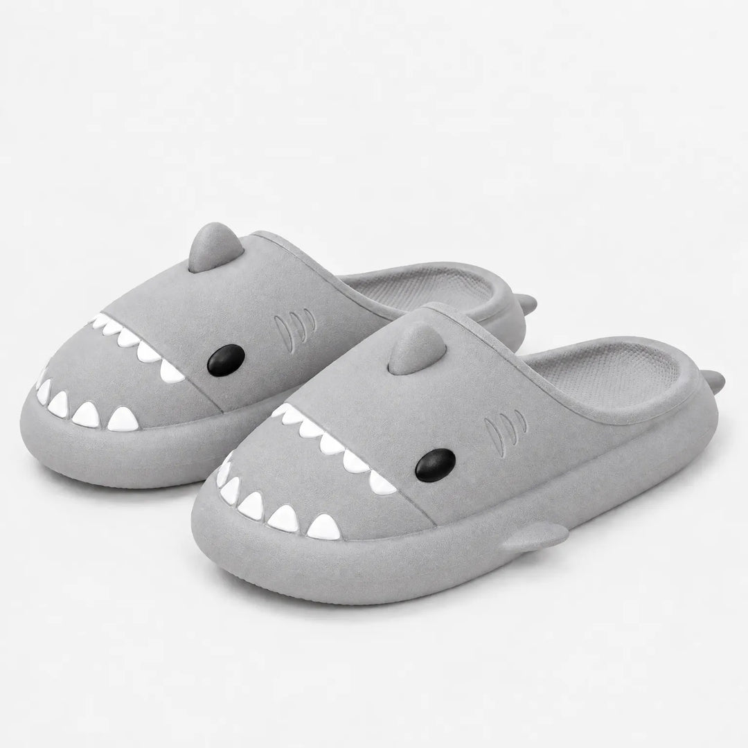 Pantoffels | Warme haaien slippers met zachte voering