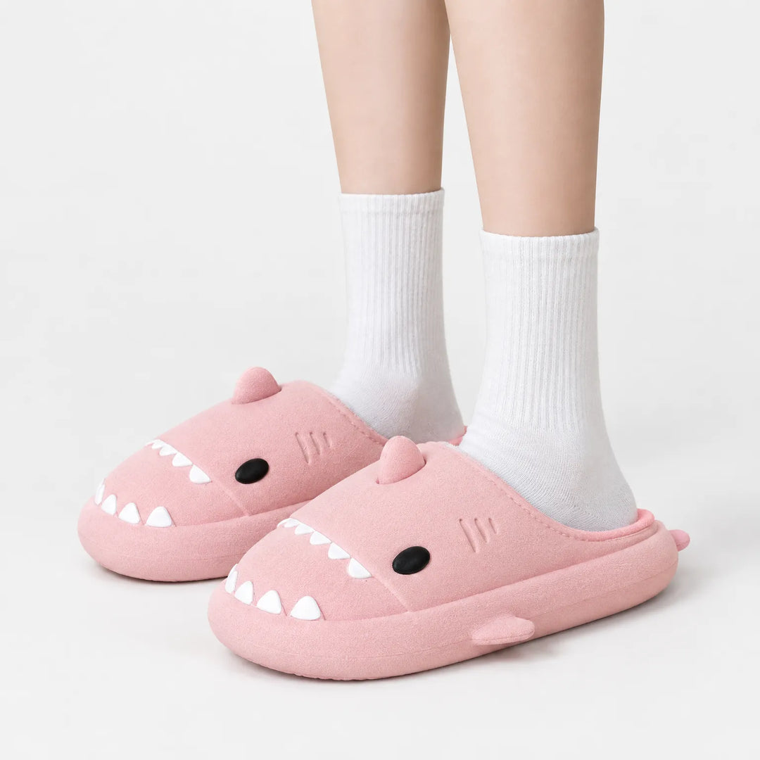 Pantoffels | Warme haaien slippers met zachte voering
