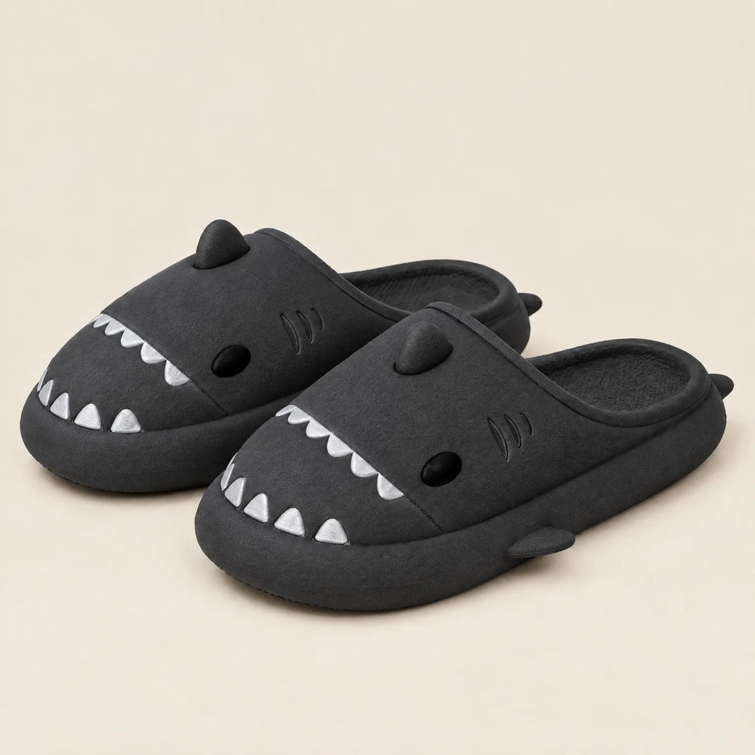 Pantoffels | Warme haaien slippers met zachte voering