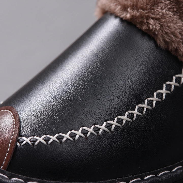 Pantoffels dames | Warme gevoerde pantoffels met open hiel