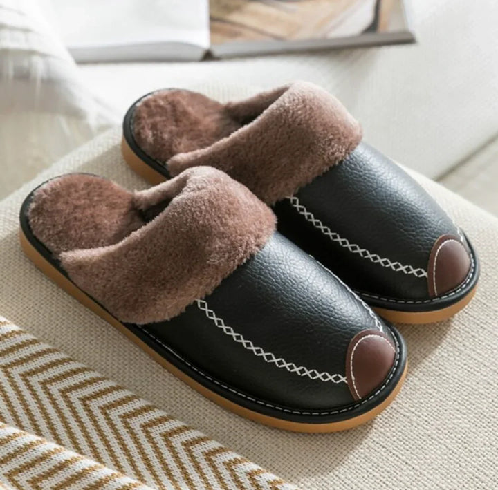 Pantoffels dames | Warme gevoerde pantoffels met open hiel