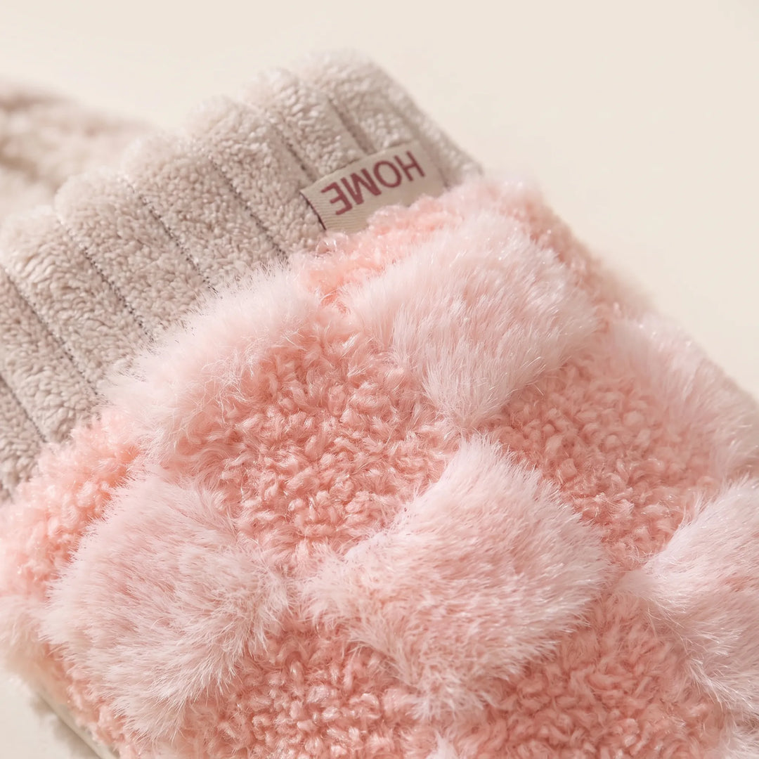 Pantoffels dames | Warme zachte instappers met dikke zool