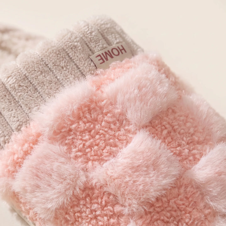 Pantoffels dames | Warme zachte instappers met dikke zool