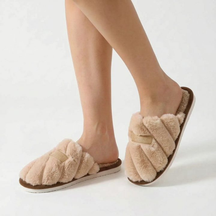 Pantoffels dames | Warme zachte pantoffels met pluche voering
