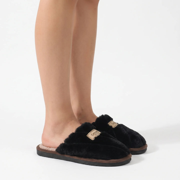 Pantoffels dames | Warme zachte pantoffels met pluche voering
