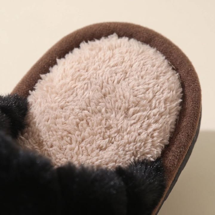 Pantoffels dames | Warme zachte pantoffels met pluche voering