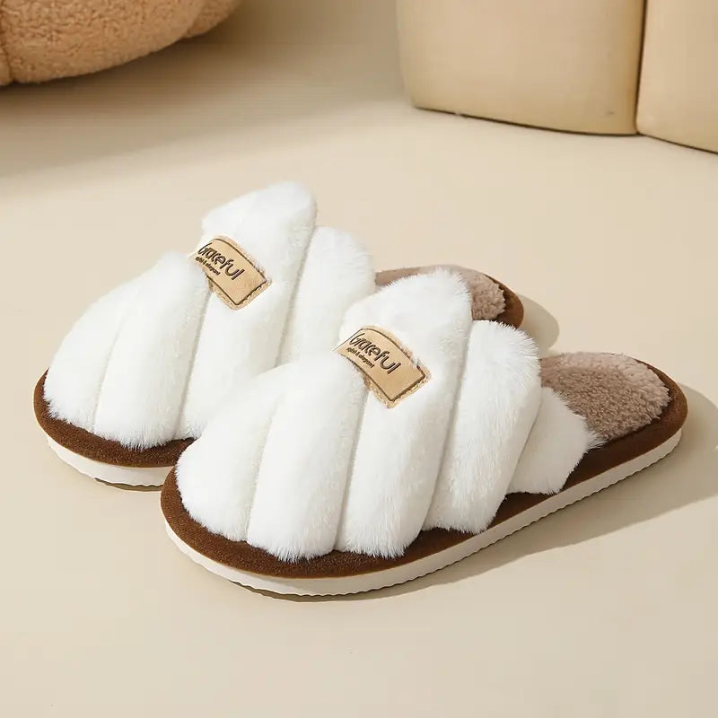 Pantoffels dames | Warme zachte pantoffels met pluche voering