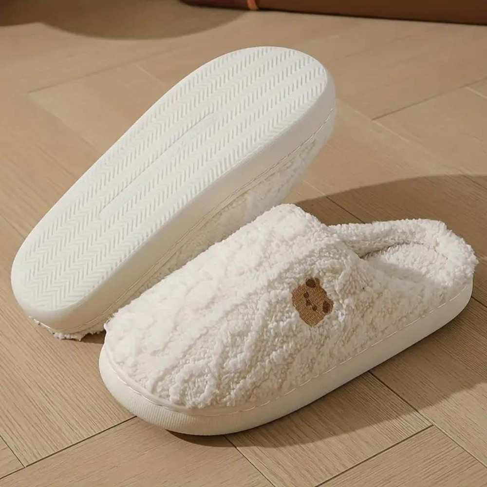 Pantoffels dames | Warme zachte pantoffels met teddy voering