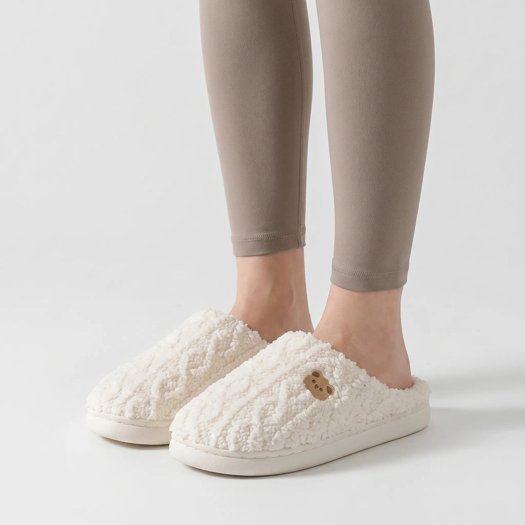 Pantoffels dames | Warme zachte pantoffels met teddy voering
