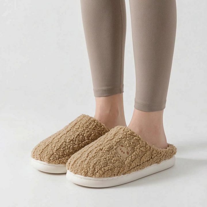 Pantoffels dames | Warme zachte pantoffels met teddy voering