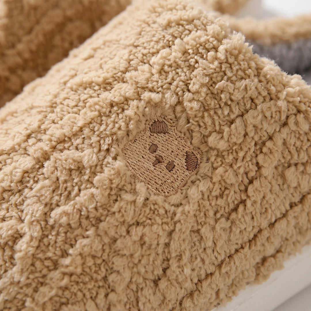 Pantoffels dames | Warme zachte pantoffels met teddy voering