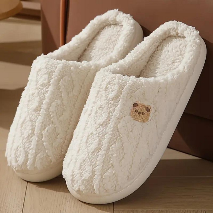 Pantoffels dames | Warme zachte pantoffels met teddy voering