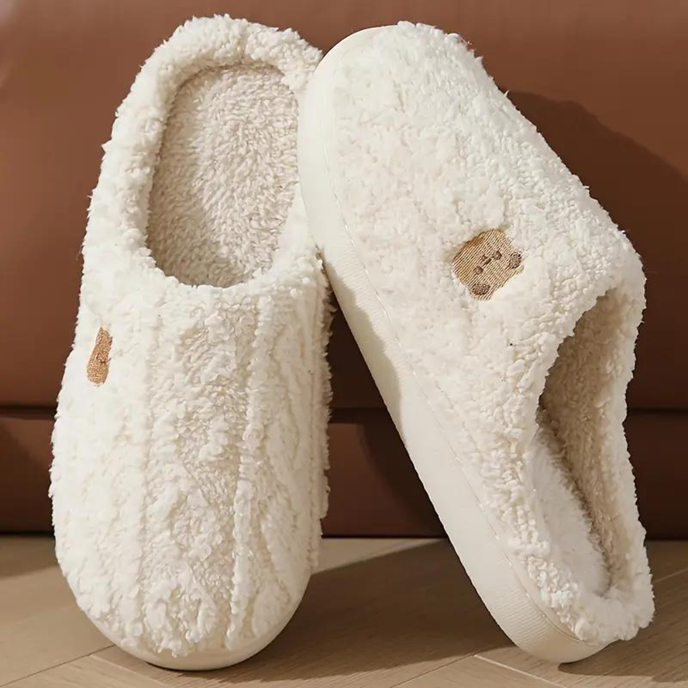 Pantoffels dames | Warme zachte pantoffels met teddy voering