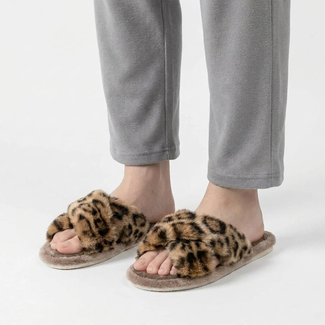 Pantoffels dames | Zachte fluffy pantoffels 