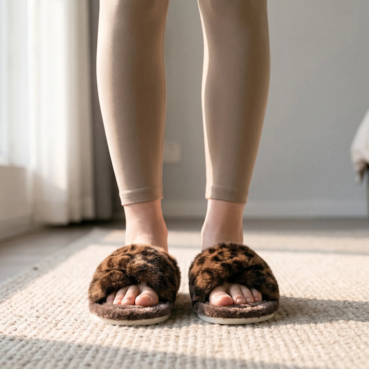 Pantoffels dames | Zachte fluffy pantoffels 