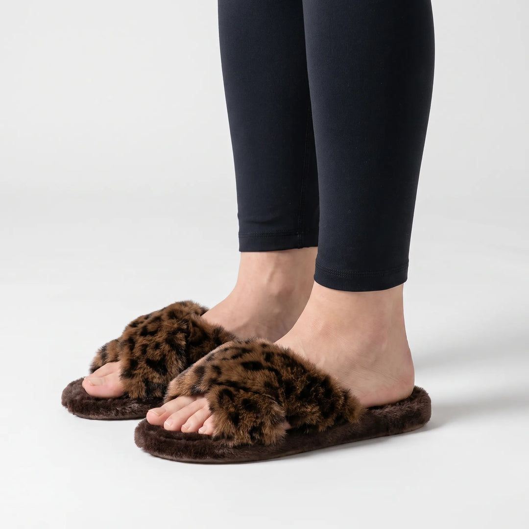 Pantoffels dames | Zachte fluffy pantoffels 