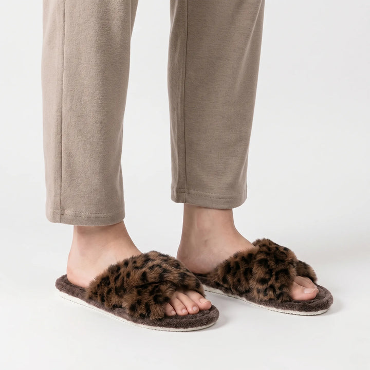 Pantoffels dames | Zachte fluffy pantoffels 