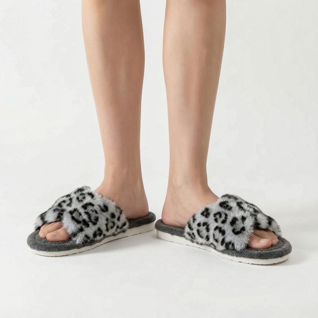 Pantoffels dames | Zachte fluffy pantoffels 