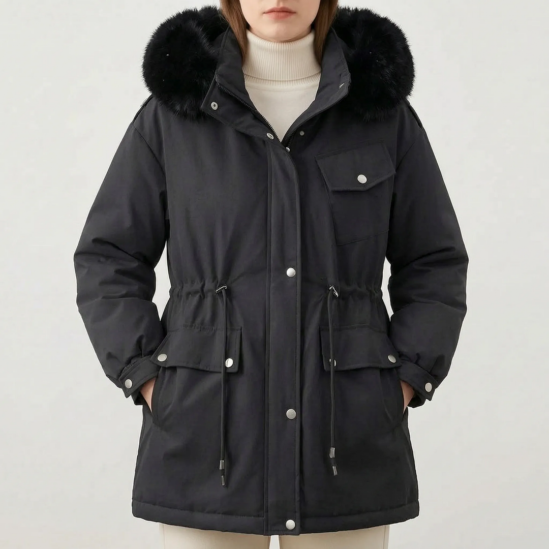 Parka dames | Gevoerd model met verstelbare taille en zakken