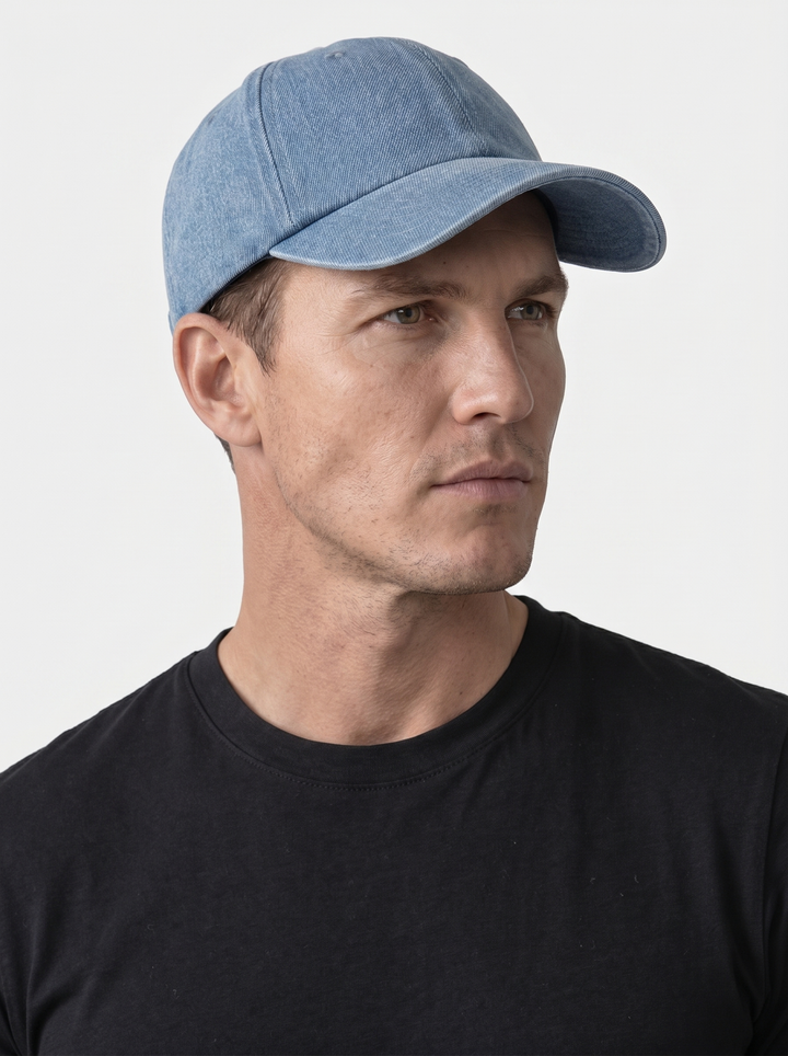 Pet heren | Denim cap met verstelbare sluiting