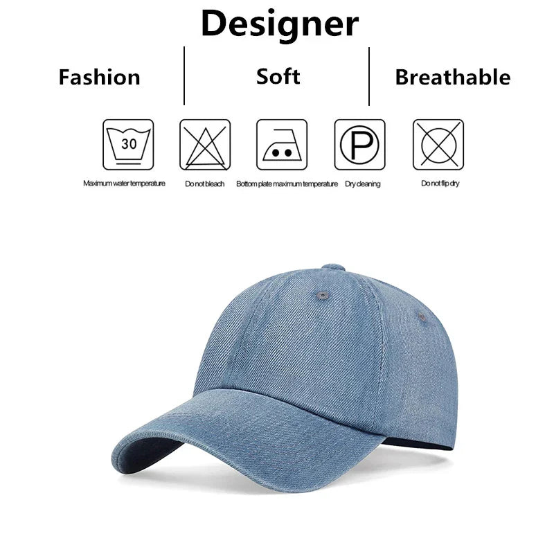 Pet heren | Denim cap met verstelbare sluiting