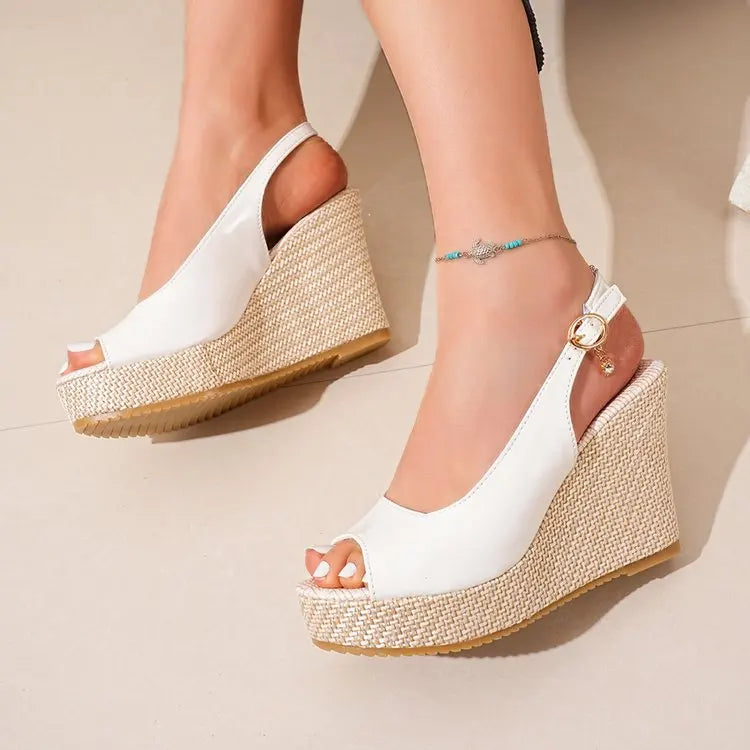 Plateau sandalen | Comfortsandalen met sleehak