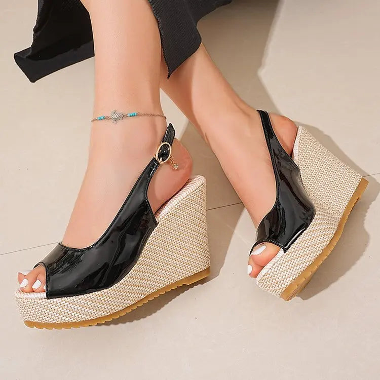 Plateau sandalen | Comfortsandalen met sleehak