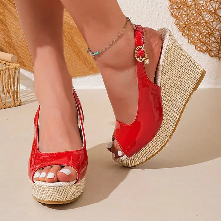Plateau sandalen | Comfortsandalen met sleehak