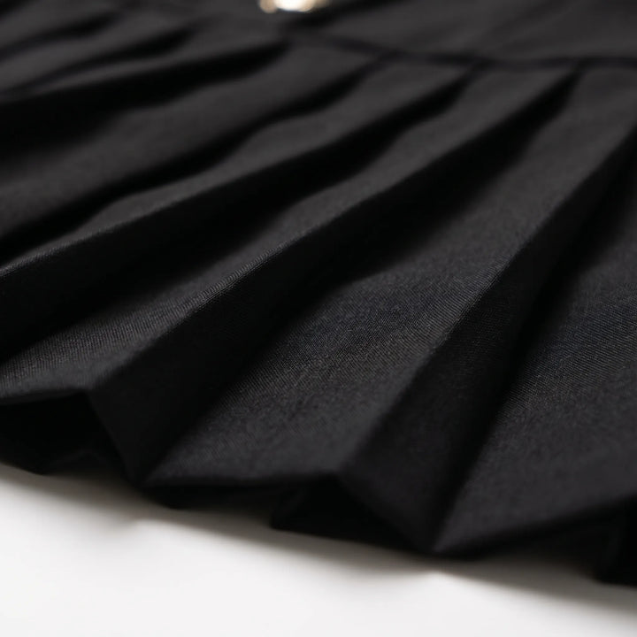 Plooijurk dames | Elegante jurk met hoge hals
