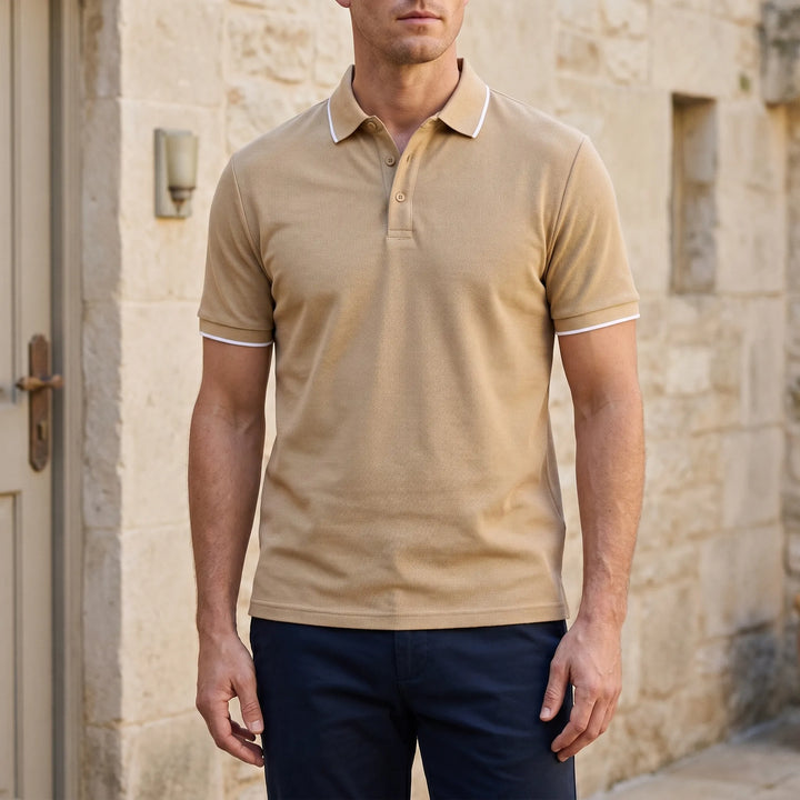 Polo heren | Casual gebreide polo