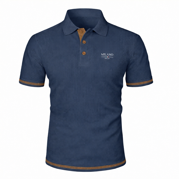 Polo heren | Comfort fit poloshirt met structuur