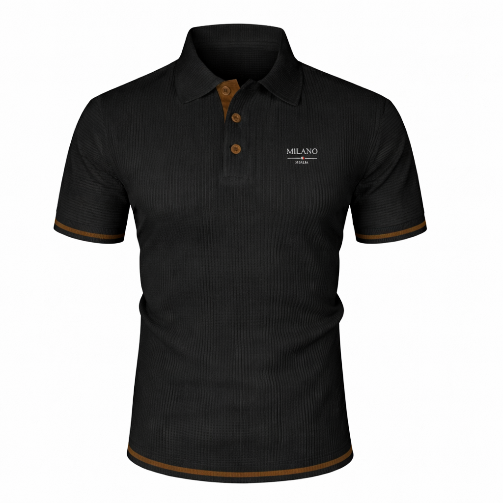 Polo heren | Comfort fit poloshirt met structuur